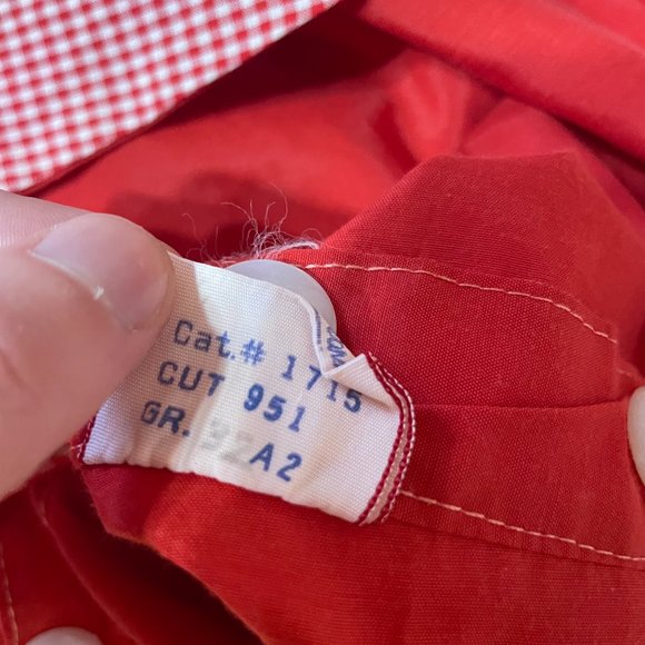 50s gingham plaid Honeylane XXS plaid circle skirt, sleeveless shirt, and bib! - Picture 16 of 16